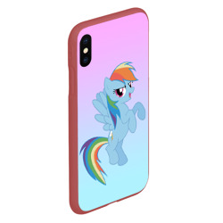 Чехол для iPhone XS Max матовый Rainbowdash - фото 2