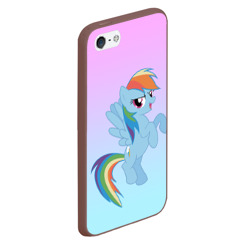 Чехол для iPhone 5/5S матовый Rainbowdash - фото 2