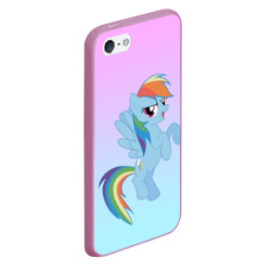 Чехол для iPhone 5/5S матовый Rainbowdash - фото 2