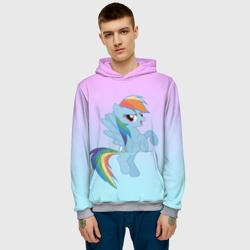 Мужская толстовка 3D Rainbowdash - фото 2