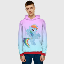 Мужская толстовка 3D Rainbowdash - фото 2