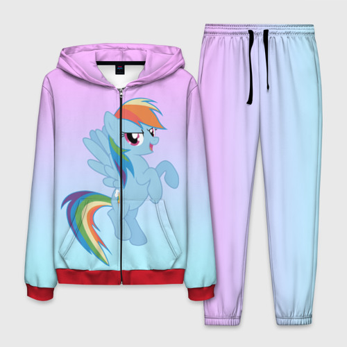 Мужской костюм 3D Rainbowdash, цвет красный