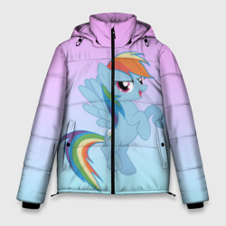 Мужская зимняя куртка 3D Rainbowdash