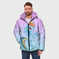 Мужская зимняя куртка 3D Rainbowdash - фото 2