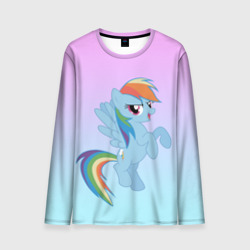 Мужской лонгслив 3D Rainbowdash