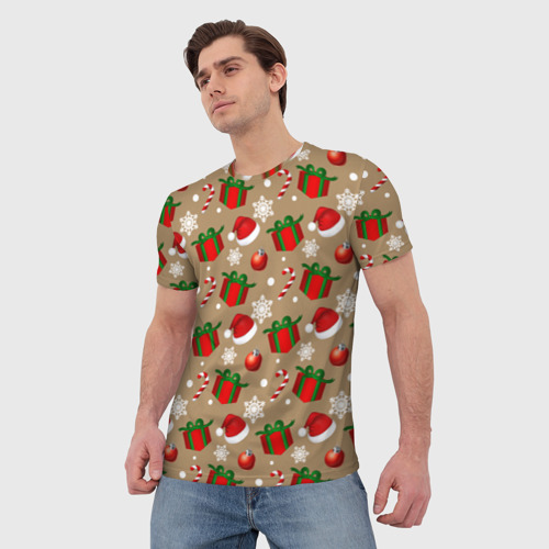Мужская футболка 3D Рождество, цвет 3D печать - фото 3