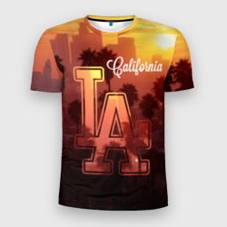 Мужская футболка 3D Slim Калифорния Лос-Анджелес