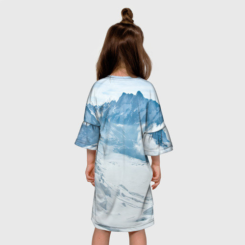 Детское платье 3D с принтом Extreme, вид сзади #2
