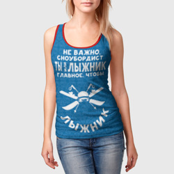 Женская майка 3D Лыжник или сноубордист - фото 2