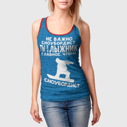 Женская майка 3D Сноубордист или лыжник - фото 2