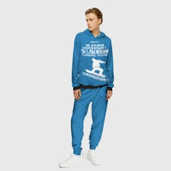 Мужской костюм с толстовкой 3D Сноубордист или лыжник - фото 2