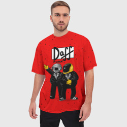 Мужская футболка oversize 3D Daff Punk - фото 2