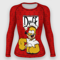 Женский рашгард 3D Duff Beer