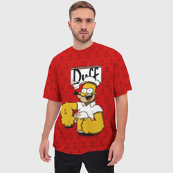 Мужская футболка oversize 3D Duff Beer - фото 2