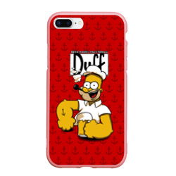 Чехол для iPhone 7Plus/8 Plus матовый Duff Beer