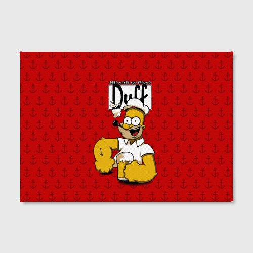 Холст прямоугольный Duff Beer, цвет 3D печать - фото 2