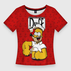 Женская футболка 3D Slim Duff Beer