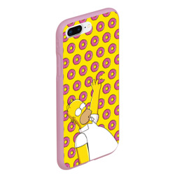 Чехол для iPhone 7Plus/8 Plus матовый Пончики Гомера Симпсона - фото 2