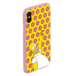 Чехол для iPhone XS Max матовый Пончики Гомера Симпсона - фото 2