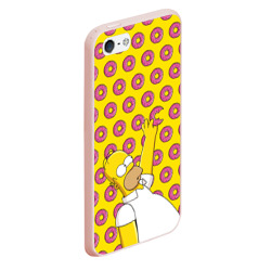 Чехол для iPhone 5/5S матовый Пончики Гомера Симпсона - фото 2