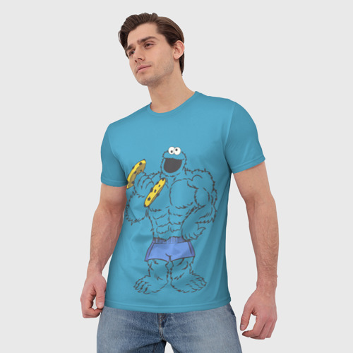 Мужская футболка 3D Коржик качок, цвет 3D печать - фото 3