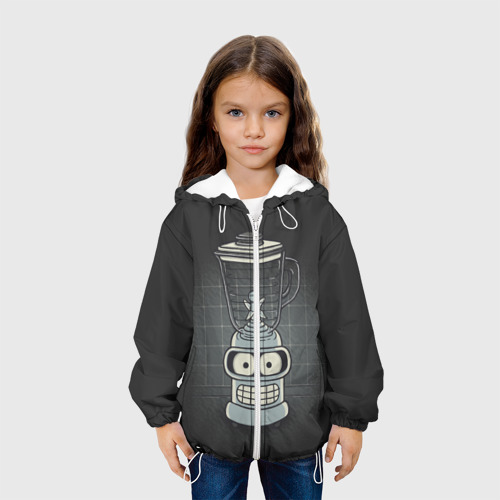 Детская куртка 3D Bender Blender, цвет белый - фото 4