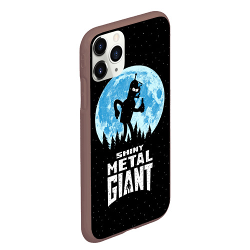 Чехол для iPhone 11 Pro Max матовый Bender Metal Giant, цвет коричневый - фото 3