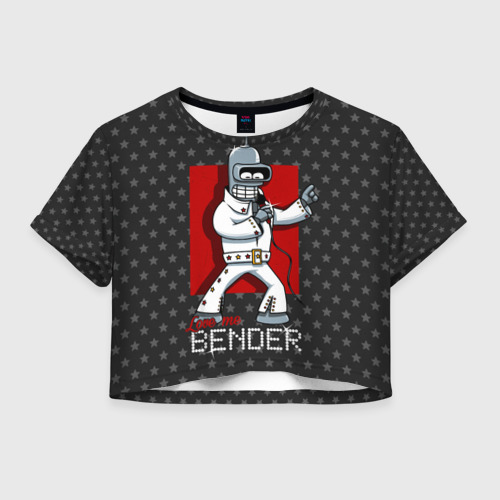 Женская футболка Crop-top 3D Bender Presley, цвет 3D печать