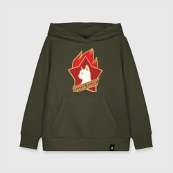Детская толстовка хлопок Всегда Котов ГТО - ретро пародия на значок пионера СССР с котёнком