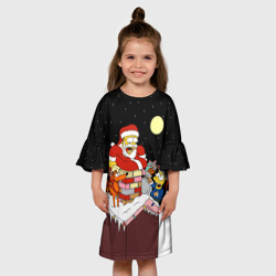 Детское платье 3D Симпсон - Санта Клаус - фото 2