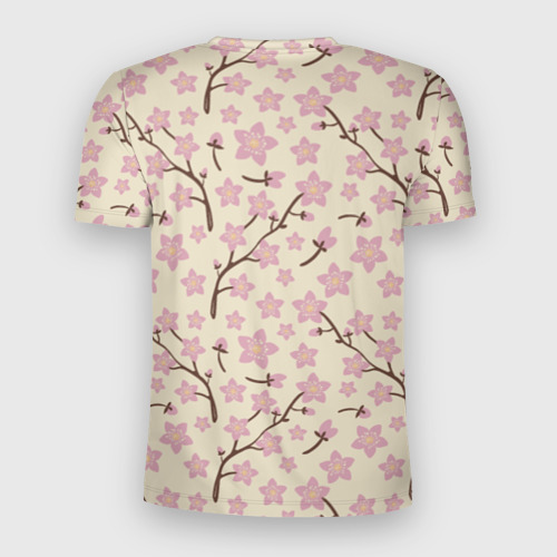 Мужская футболка 3D Slim Цветы вишни, цвет 3D печать - фото 2