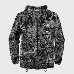 Мужская ветровка 3D Монстры черно-белый паттерн