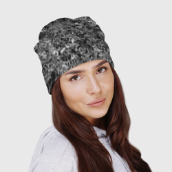 Шапка 3D Монстры черно-белый паттерн - фото 2