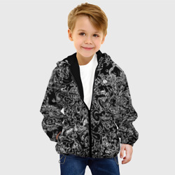 Детская куртка 3D Монстры черно-белый паттерн - фото 2