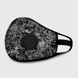 Маска из неопрена Монстры черно-белый паттерн