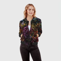 Женский бомбер 3D Радужные монстры - фото 2
