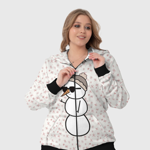 Женский костюм 3D с принтом Крутой снеговик 2, фото #4