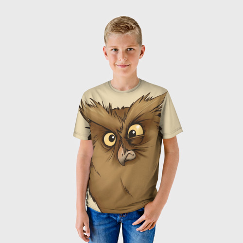 Детская футболка 3D Грустная сова - фото 3