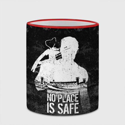 Кружка с полной запечаткой No Place is Safe, цвет Кант красный - фото 4