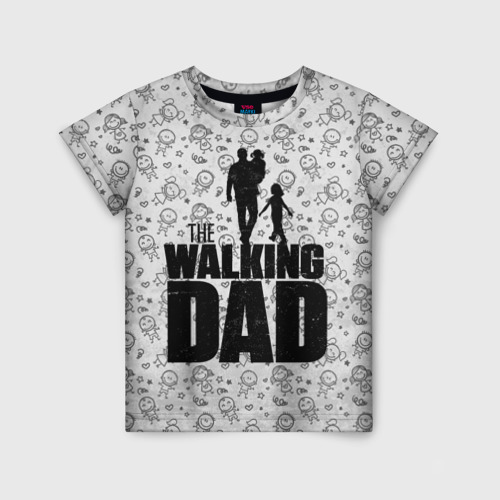 Детская футболка 3D Walking Dad, цвет 3D печать