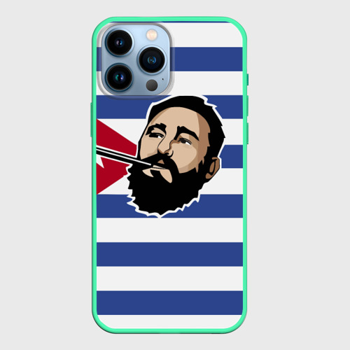 Чехол для iPhone 13 Pro Max Fidel Castro, цвет мятный