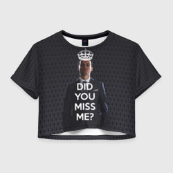 Женская футболка Crop-top 3D Keep Calm & Miss Me