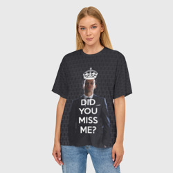 Женская футболка oversize 3D Keep Calm & Miss Me - фото 2