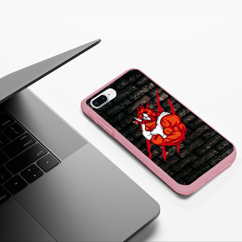 Чехол для iPhone 7Plus/8 Plus матовый Кабан качок Style, цвет баблгам - фото 5