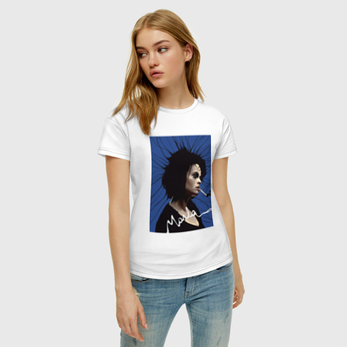 Женская футболка хлопок Marla Singer, цвет белый - фото 3