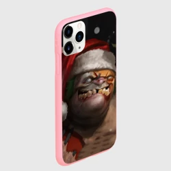 Чехол для iPhone 11 Pro матовый Пудж из Dota новогодний в колпаке - фото 2