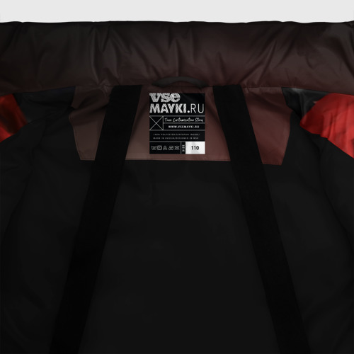Зимняя куртка для девочек 3D Пудж из Dota новогодний в колпаке, цвет черный - фото 7