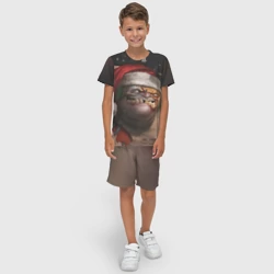 Детский костюм с шортами 3D Пудж из Dota новогодний в колпаке - фото 2