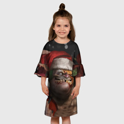 Детское платье 3D Пудж из Dota новогодний в колпаке - фото 2