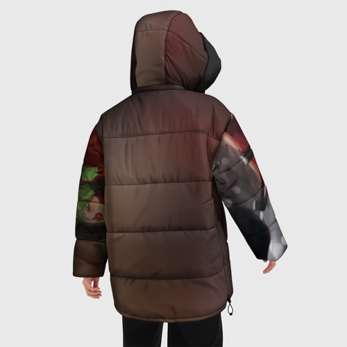 Женская зимняя куртка Oversize Пудж из Dota новогодний в колпаке, цвет черный - фото 4